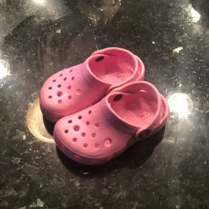 Pink Child’s crocs size c6